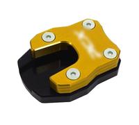 Soporte Pata Cabra Moto,Kickstand Placa Pad Motocicleta CNC Kickstand Pie de pie Soporte soporte extensión ampliación del almohadilla(Gold)