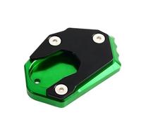 Soporte Pata Cabra Moto,Motocicleta Soporte Pie 2 piezas for 300 650 1000 ER6F 650 ZX6R ZX10R ZX12R, placa de motocicleta, soporte de extensión, llavero, almohadilla de soporte lateral CNC(Green)