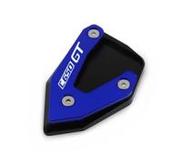 Soporte Pata Cabra Moto para B-MW C600 Sport C650GT C 650 GT 2012-2023 Accesorios de Motocicleta CNC Kickstand Pie Soporte Lateral Placa de Soporte de Almohadilla de extensión(Blue)