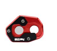 Soporte Pata Cabra Moto Para H┐arley pan America 1250 2021 Placa de extensión de soporte de motocicleta soporte lateral almohadilla de ampliación(Red)