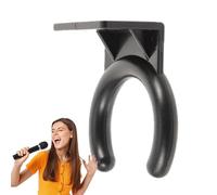 Soporte, pequeño colgador de pared negro para teléfono con cable | Abrazadera de clip de pared, soporte de cable de soporte, accesorios de rophone, estante de audio con cable para rophones