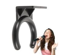 Soporte, pequeño colgador de pared negro para teléfono con cable, estante de audio con cable, abrazadera de clip de pared, accesorios para rophone, soporte de cable para rendimiento
