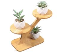 Soporte pequeño para plantas, exhibición de almacenamiento de madera de varios niveles, soporte estético para plantas de interior con 4 tornillos, para decoración del hogar, sala de estar, dormitorio