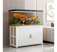 Soporte Pie Para Reptiles, Mueble Para Acuarios, Fabricado Con Material Ecológico, Estructura Acero Al Carbono, Para El Hogar, La Oficina O Tiendas De Mascotas(White B,120x50cm/47.2x19.7in)