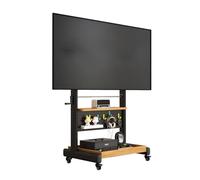 Soporte Pie TV para Televisores de 40-80 Pulgadas, Soporte TV con Ruedas, Televisión Portátil con Pie Regulable en Altura, con Estantes y Panel Perforado(Multi-Colored,60x52cm/24x21in)