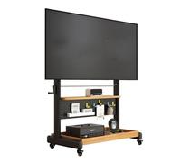Soporte Pie TV para Televisores de 40-80 Pulgadas, Soporte TV con Ruedas, Televisión Portátil con Pie Regulable en Altura, con Estantes y Panel Perforado(Multi-Colored,80x52cm/32x21in)