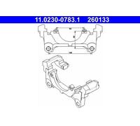 Soporte, pinza de freno ATE 11.0230-0783.1