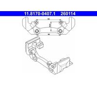Soporte, pinza de freno ATE 11.8170-0407.1