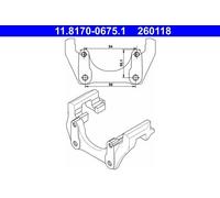 Soporte, pinza de freno ATE 11.8170-0675.1