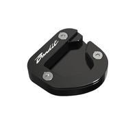 Soporte Placa Extensión Caballete Lateral De Motocicleta para Suzuki GSF1250, GSF650, Bandit 650, GSF 1200, 650S Y 1200S Almohadilla Soporte Caballete Extensión Almohadilla(Negro,X2)