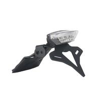 Soporte Placa Registro Moto para Suzuki para GSX-8S 2023-up luz de Freno de Motocicleta Trasera Corta Stock Soporte para matrícula contrapunto LED(Transparent)