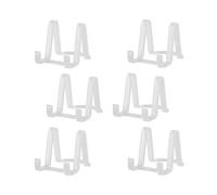 Soporte Platos Caballete Mesa Expositor - 6 Piezas Claro Caballetes Decoracion de Plastico - Soporte Placas para Exhibicion - Soportes para Platos Decorativos | Marcos de Fotos | Libros - 3 Pulgadas