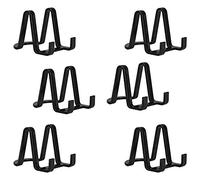 Soporte Platos Caballete Mesa Expositor - 6 Piezas Negro Caballetes Decoracion de Plastico - Soporte Placas para Exhibicion - Soportes para Platos Decorativos | Marcos de Fotos | Libros - 3 Pulgadas