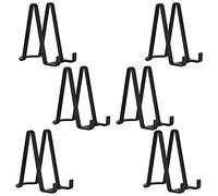 Soporte Platos Caballete Mesa Expositor - 6 Piezas Negro Caballetes Decoracion de Plastico - Soporte Placas para Exhibicion - Soportes para Platos Decorativos | Marcos de Fotos | Libros - 6 Pulgadas