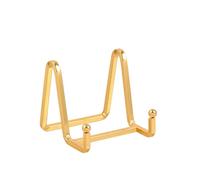 Soporte Platos Mesa Caballete Expositor - 1 Piezas Dorado Soportes para Platos Decorativos - Soporte de Placa para Exhibicion - Caballetes de Hierro Para Marcos de Fotos | Libros | Arte - 3 Pulgadas