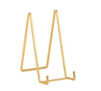 Soporte Platos Mesa Caballete Expositor - 2 Piezas Dorado Soportes para Platos Decorativos - 20,5 cm Soporte de Placa para Exhibicion - Caballetes de Hierro Para Marcos de Fotos | Libros | Arte