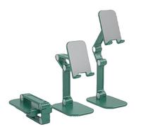 Soporte Plegable Ajustable para Teléfono de Escritorio para Teléfonos Móviles y Tabletas, Soporte Multifuncional Portátil con Base Antideslizante para Viajes, Verde (Green)