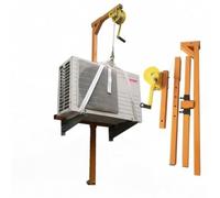 Soporte plegable con cabrestante manual para instalación de aire acondicionado al aire libre y desmontaje a gran altitud