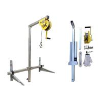 Soporte plegable con cabrestante manual para instalación de aire acondicionado al aire libre y desmontaje a gran altitud