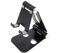 Soporte plegable de aluminio System-S para tablet smartphone negro