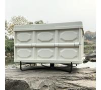 Soporte plegable de camping con 4 patas personalizables, capacidad de carga de 100 kg, antideslizante, soporte de hierro recubierto de plástico, para tiendas de campaña, bolsas, equipo - 26 x 7 x 3,5