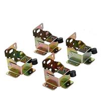 Soporte plegable de hierro for 2/4/8 piezas, extensión de bloqueo plegable for mesa, silla, pata de cama, soportes de bisagra con autobloqueo. Para Gabinetes(4 pcs)
