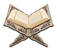 Soporte plegable de madera para Corán, soporte para libros de la Biblia musulmana de 9, 8x8, 1x6, 7 pulgadas, para revistas y libros de cocina para exhibición, lectura de oración, capilla