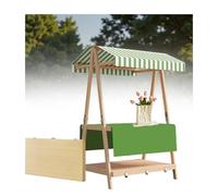 Soporte plegable de madera para mercados, carrito portátil para vendedores de alimentos para mercados callejeros, mercados de agricultores, ferias artesanales, eventos al aire libre, tiendas