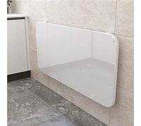 Soporte plegable de pared para mesa y taburete, estante de acero laminado en frío resistente para cocina, diseño que ahorra espacio, 50 x 50 cm, acabado blanco