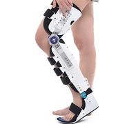 Soporte plegable de rodilla y pie, protección de fijación de ortopedia ajustable después del soporte de rodilla, férula de soporte de rodilla y estabilizador de pierna completa, adecuado para pierna
