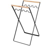 Soporte plegable for bolsas de basura for sacos gran capacidad: | Eliminación de residuos resistente Soporte for Uso Garaje Sótano Y Cocina 56x25cm(Black)