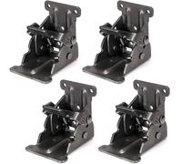 Soporte plegable, herraje de bisagra autoblocante con tornillos, soporte de extensión de bloqueo for patas de mesa, patas de cama y bancos de trabajo.(Black-4Pcs)