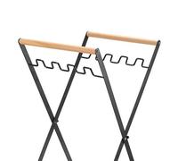 Soporte Plegable para Bolsa de Basura, Marco de Hierro Duradero, Soporte Plegable para Bolsa de Basura para Actividades Domésticas y Al Aire, de Madera, para de Hojas