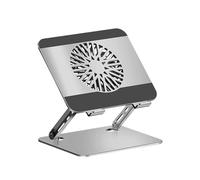 Soporte plegable para computadora con ventilador de refrigeración desmontable ergonómico para oficinas en casa y viajes, soporte portátil para laptop