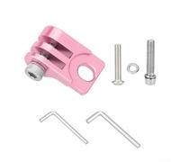 Soporte plegable para faros delanteros de bicicleta compatible con modelos Brompton, se monta entre el manillar y el vástago para un posicionamiento estable de la luz (rosa)