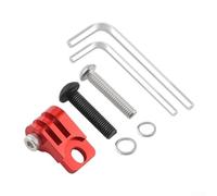 Soporte plegable para luz de bicicleta, aleación de aluminio CNC para Brompton, compatible con mesa de códigos de cámara deportiva, pieza de repuesto fácil (rojo)