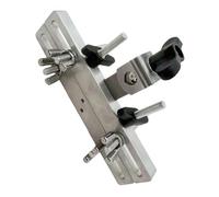 Soporte plegable para pandereta con perilla giratoria, altura ajustable, abrazadera antideslizante, marco de metal portátil para artistas, soporte plegable portátil para mancuernas, base de metal de