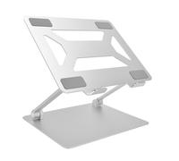 Soporte plegable para portátil, soporte ergonómico para portátil con base ventilada, elevador de altura ajustable plateado para escritorio,
