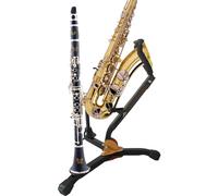 Soporte plegable para saxofón alto tenor, soporte ajustable de metal con base triangular para saxofón, soporte para instrumentos musicales