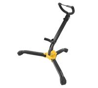 Soporte Plegable para Saxofón, Respaldo Ajustable, Base Triangular con Bloqueo de Cadena, Brazos Acolchados Suaves, Soporte para Saxofón Alto y Tenor