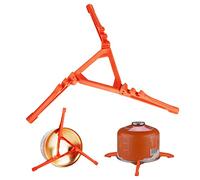 Soporte Plegable para Tanque de Gas, Soporte para Tanque de Gas, Soporte de Recipiente de Combustible Plegable, Soporte Plegable para Botellas de Gas al Aire Libre, para Acampar al Aire Libre, Naranja