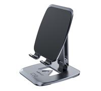 Soporte plegable para teléfono, color gris.