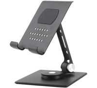 Soporte plegable portátil para ordenador portátil, Soporte giratorio plegable for tabletas y portátiles de 4 a 16 pulgadas, color gris plateado(Grey)