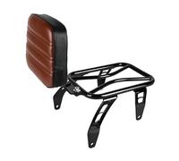 Soporte Portaequipajes Trasero Motocicleta para Indian para Scout para Rogue Sixty para Bobber Twenty ABS 2018-2023 Motocicleta Portaequipajes(Brown TypeA Backrest)