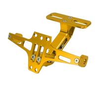 Soporte Portamatricula para Matrícula de Motocicleta, Marco para Matrícula de Moto Ajustable de Aleación de Aluminio CNC, Registro Titular de la Placa de Soporte Universal para Motocicleta ATV(Oro)