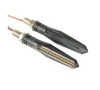 Soporte Portamatriculas Moto para Kawasaki para Versys 300, 650, 1000 2015-2024 Soporte para Matrícula De Motocicleta, Luz LED Intermitente Ajustable Portamatrículas Moto(L Light)