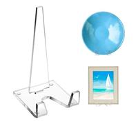 Soporte Portaplatos para Exposición - Soporte Estético para Exponer Platos | Repisa Transparente De Ahorro De Espacio para Libros Cuadros Fotos Cartas Mostrador