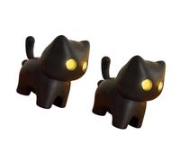 Soporte portátil con dije de gatos negros, luz automática para oscuridad y efecto de sonido para diversión y embalaje de regalo, llavero de sonido, a, F