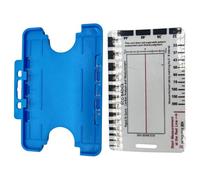 Soporte portátil con herramienta de tamaño de tarjeta para regla de calibrador de ECG de 7 pasos, interpretación de ECG, identificación cardíaca, evaluación del ritmo, tasa transparente (8,5 x 5,4 cm