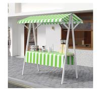 Soporte portátil de 1,8 m, carrito de alimentos de hierro ligero con ruedas, perfecto para vendedores, eventos y ventas minoristas